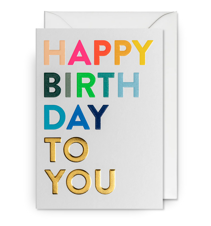 Rainbow Foil Birthday Card