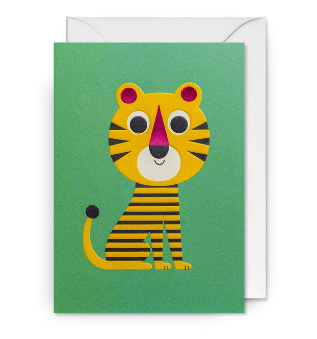 Stripy Tiger Greeting Card