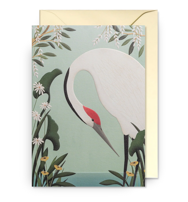 Carrie May White Crane Card