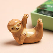 Tiny Matchbox Ceramic Tokens - Sloth
