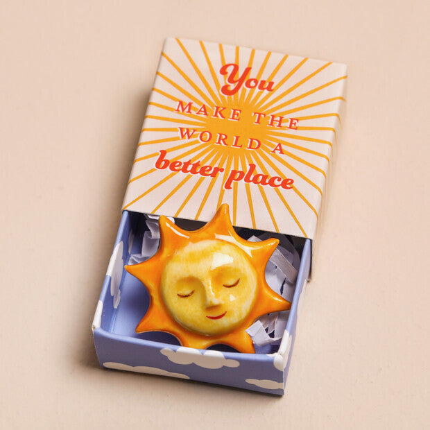 Tiny Matchbox Ceramic Tokens - Sunshine