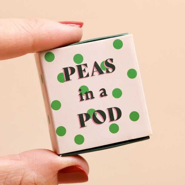 Tiny Matchbox Ceramic Tokens - Peas in a Pod