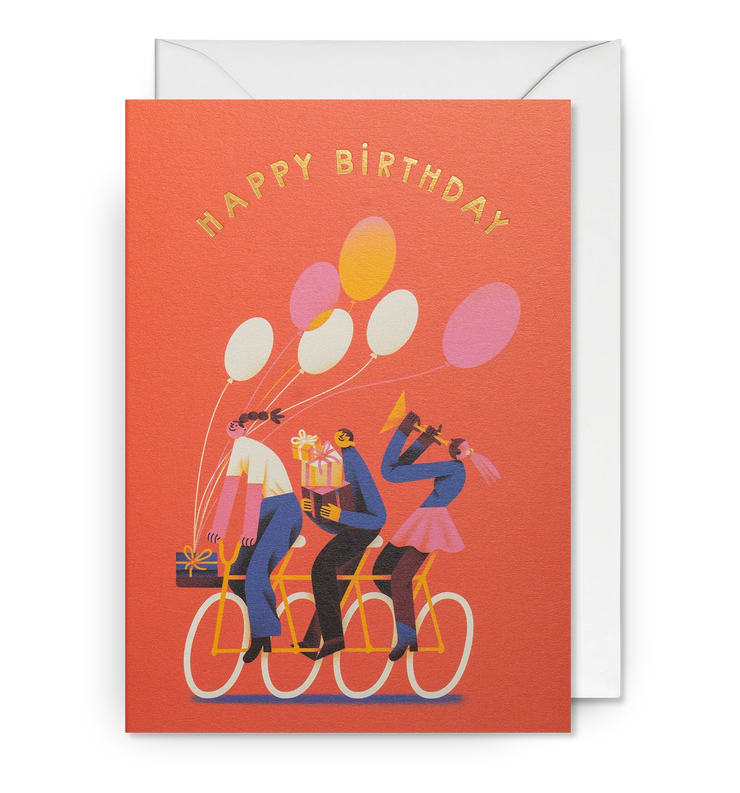 Party Bike Happy Birthday Card