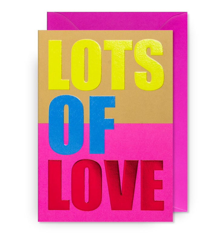 Lots of Love Colour Block Card