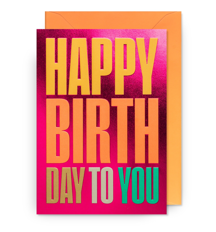 Happy Birthday To You Colour Block Card