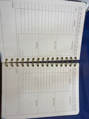 Undated Daily Planner - Burgundy Vintage Floral