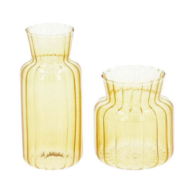 Glass Bud Vases - Yellow