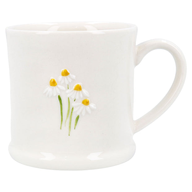 Stoneware Mini Mug - White Daisies