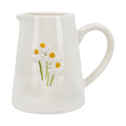 Stoneware Mini Jug - White Daisies