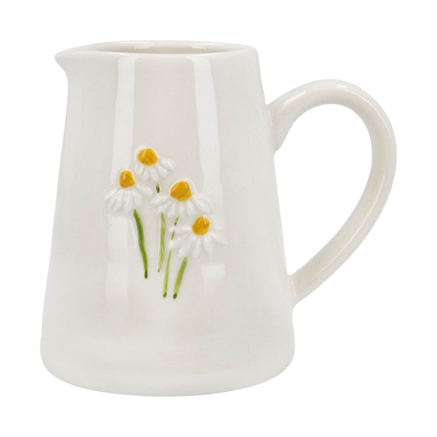 Stoneware Mini Jug - White Daisies