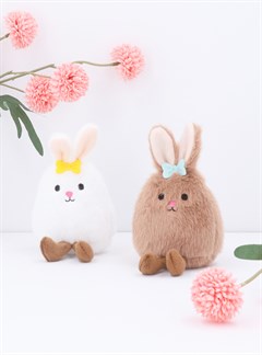 Fabric Shelf Sitter - Fluffy Bunnies