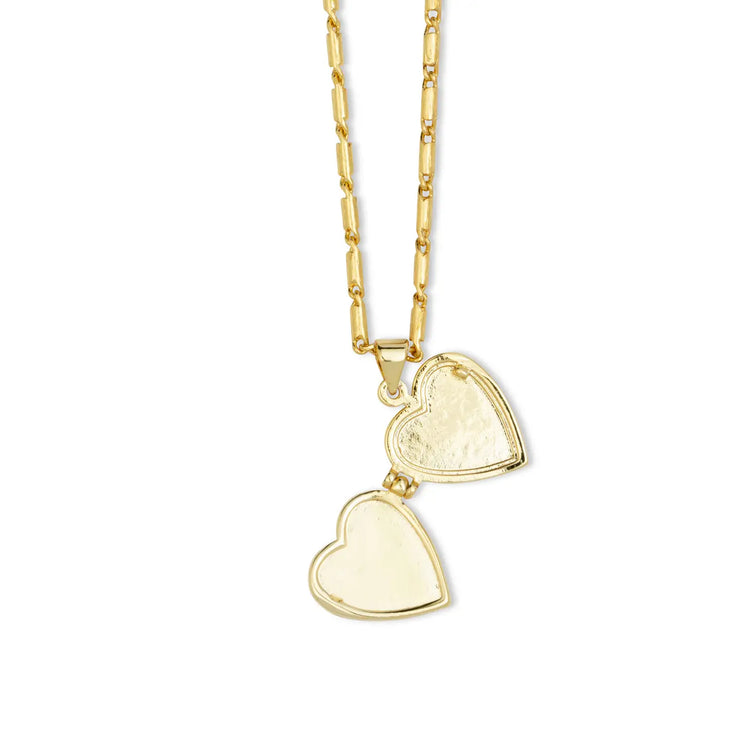 Ashiana Roxy Heart Locket Necklace - Green