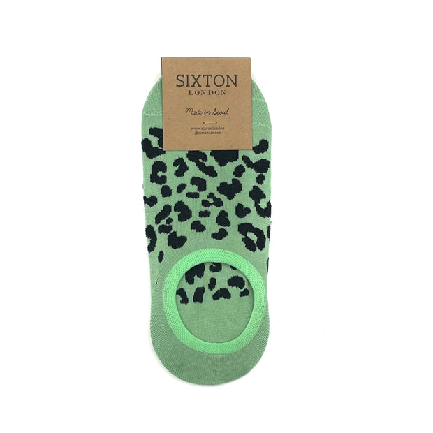 Sixton Leopard Print Trainer Socks