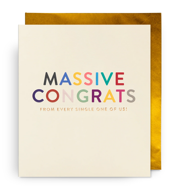 Massive Congrats From Every Single One Of Us Large Greeting Card
