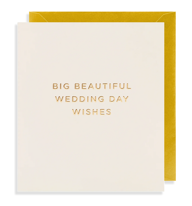 Big Beautiful Wedding Day Wishes Large Greeting Card
