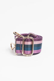 Multi Stripe Bag Strap - Green & Pink