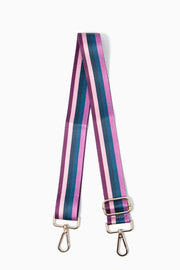 Multi Stripe Bag Strap - Green & Pink