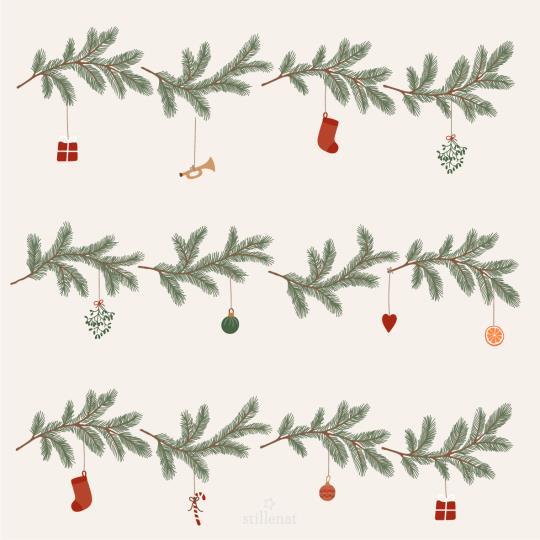 Garland Christmas Napkins Large - 50 pack