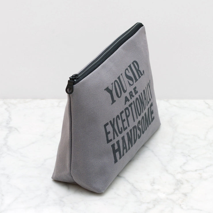 You Sir, Are Exceptionally Handsome Grey Wash Bag