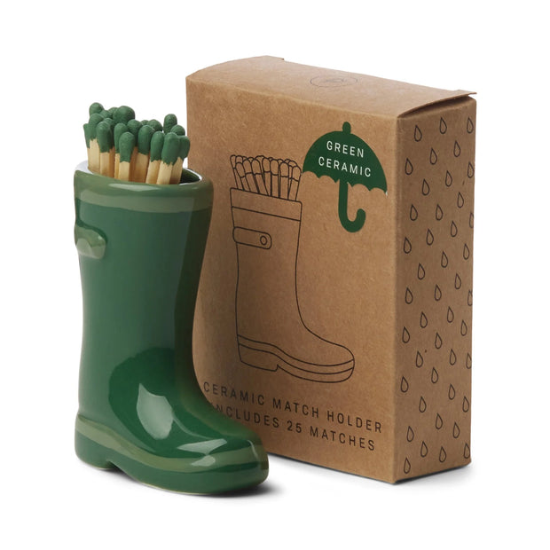 Wellington Boot Match Holders With Matches