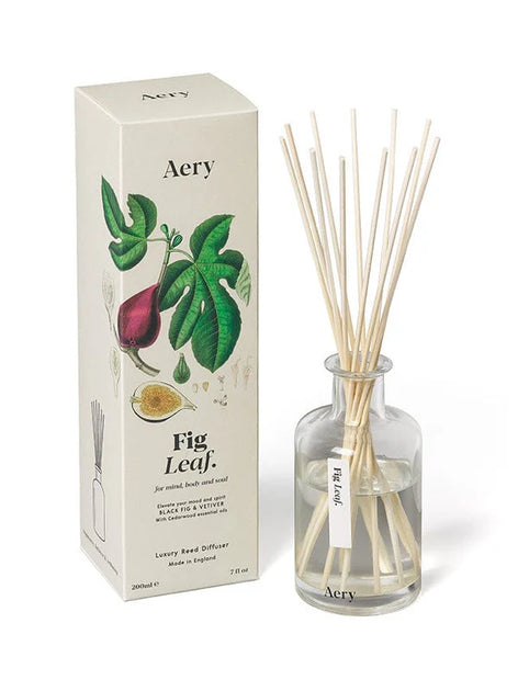 Aery Fig Leaf Reed Diffuser - Black Fig, Vetiver & Cedarwood – Rose & Lyons