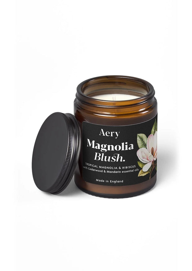 Aery Magnolia Blush Jar Candle - Magnolia, Cedarwood & Mandarin