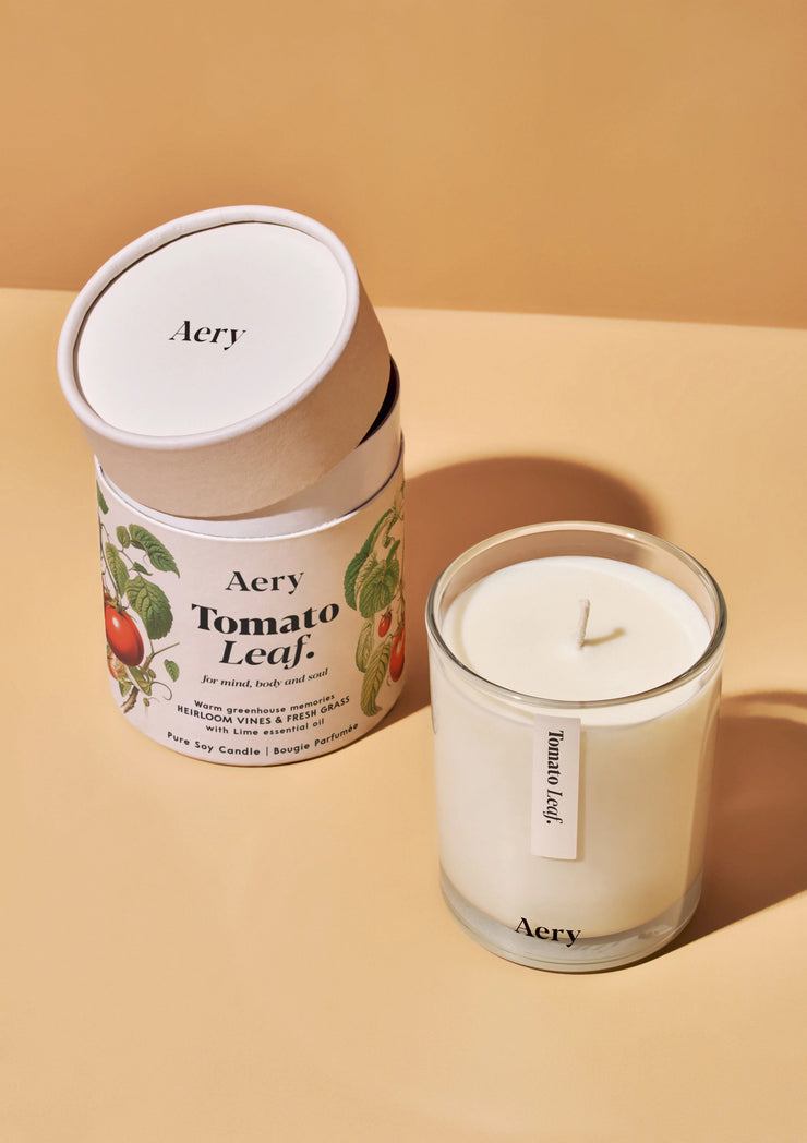 Aery Tomato Leaf Scented Soy Candle - Vines, Fresh Grass & Lime