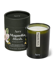 Aery Magnolia Blush Scented Soy Candle - Magnolia, Cedarwood & Mandarin