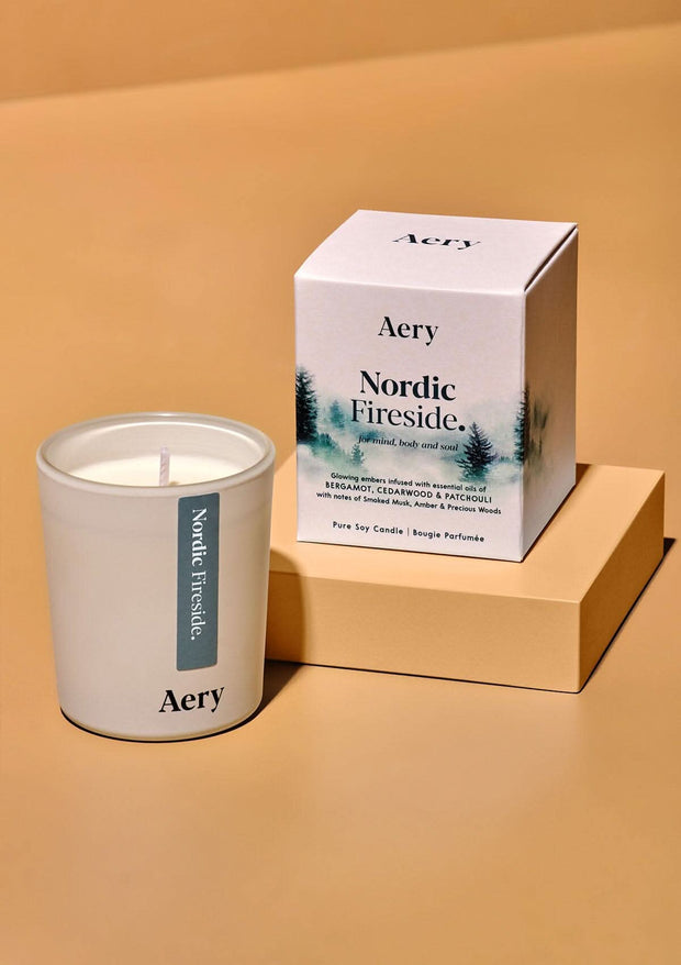 Aery Mini Votive Candle - Nordic Fireside