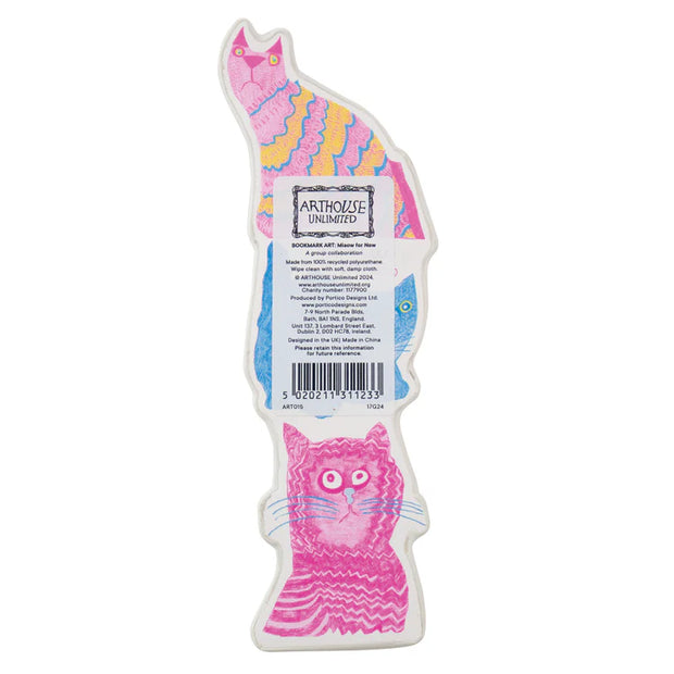 Arthouse Unlimited Recycled Bookmark - Miaow For Now