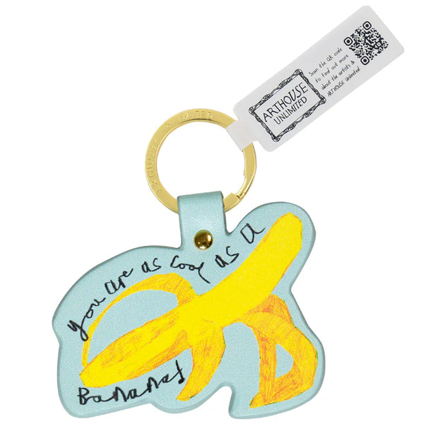 Arthouse Unlimited Recycled Keyring - Cool Banana