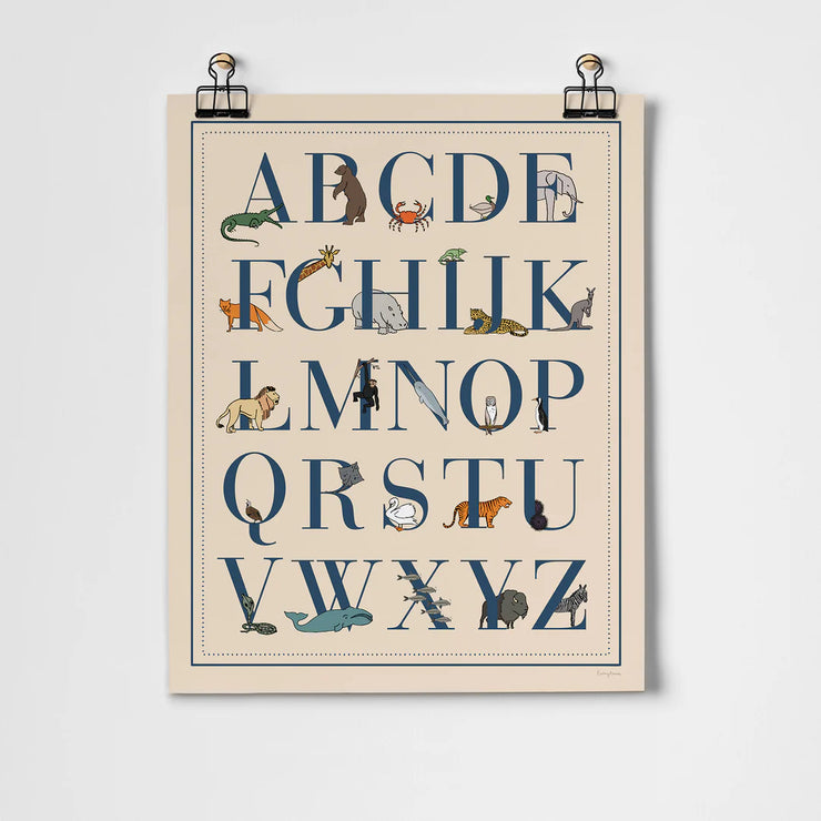 Roomytown Fine Art Prints A2 - Animal Alphabet