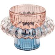 Glass Candleholder Duo - Pink & Blue