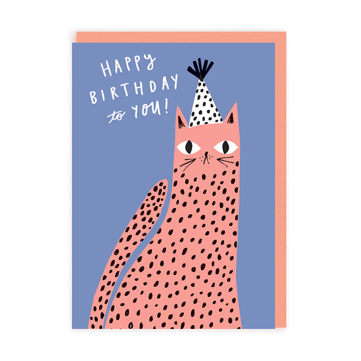 Happy Birthday To You Pink Leopard Card