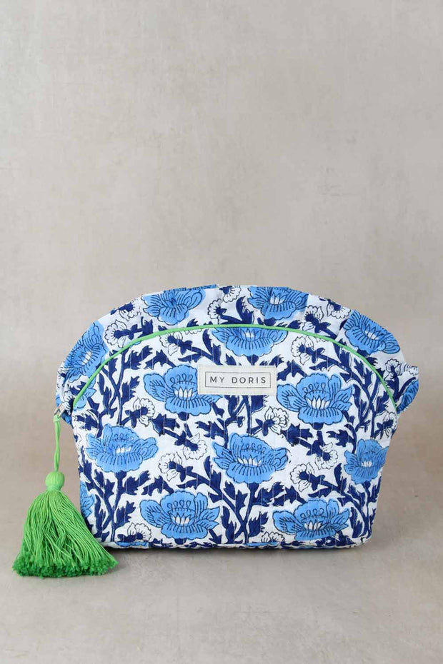 My Doris Frill Block Print Make Up Bags