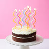 Colourful Rainbow Bright Twisted Birthday Cake Candles