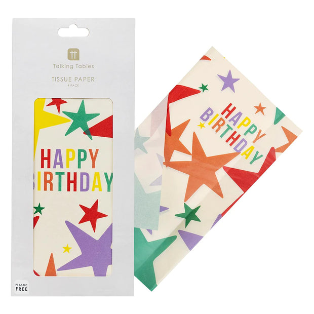 Birthday Brights Happy Birthday Star Tissue Paper