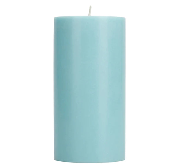 British Colour Standard Eco Wax Pillar Candle - Powder Blue