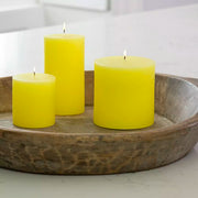 Rustic Pillar Candles - Lemon