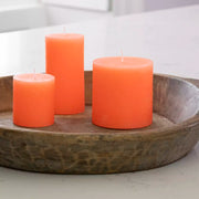 Rustic Pillar Candles - Coral