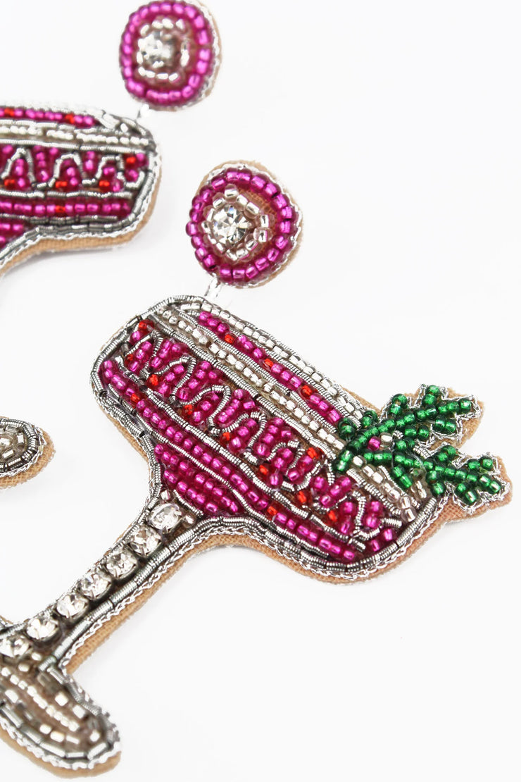 My Doris Beaded Earrings - Berry Fizz Cocktail