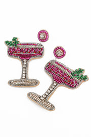 My Doris Beaded Earrings - Berry Fizz Cocktail