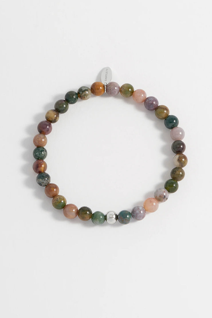 Men's Gemstone Beaded Bracelet - Tourmaline