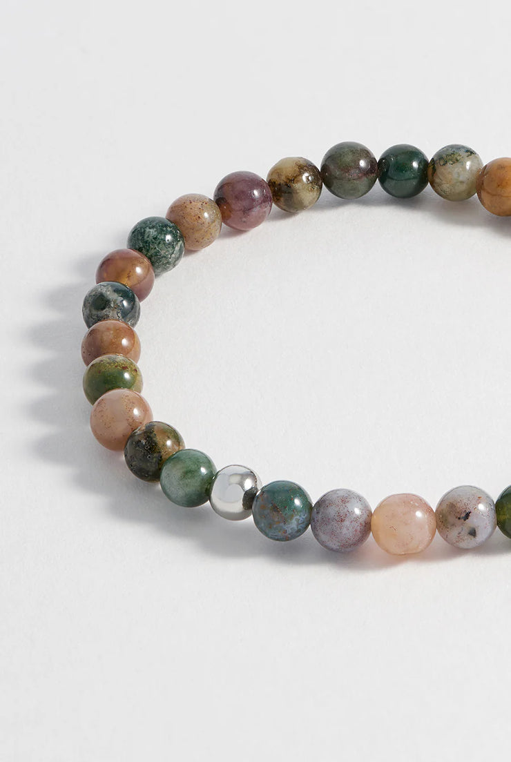 Men's Gemstone Beaded Bracelet - Tourmaline