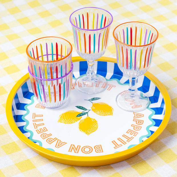 Bon Appetit Enamel Tray - Lemon
