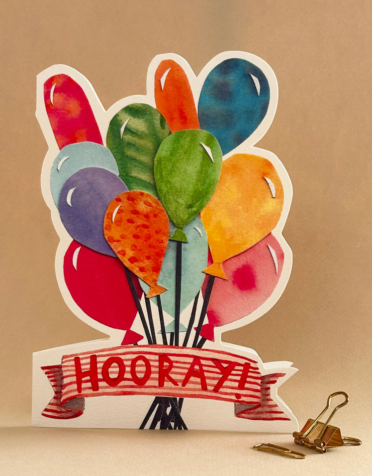 Poet & Painter Cut Out Card - Hooray!