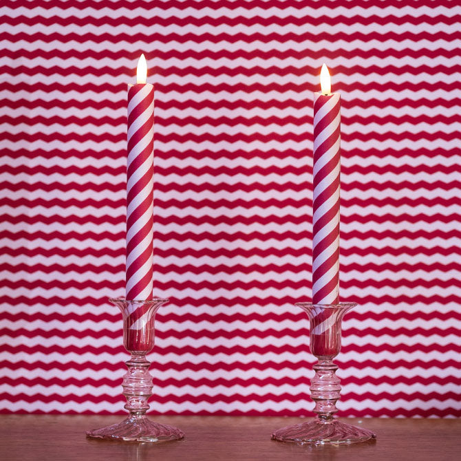 Tinkalink Fabric Wrapped LED Candles x 2 - Barley Twist