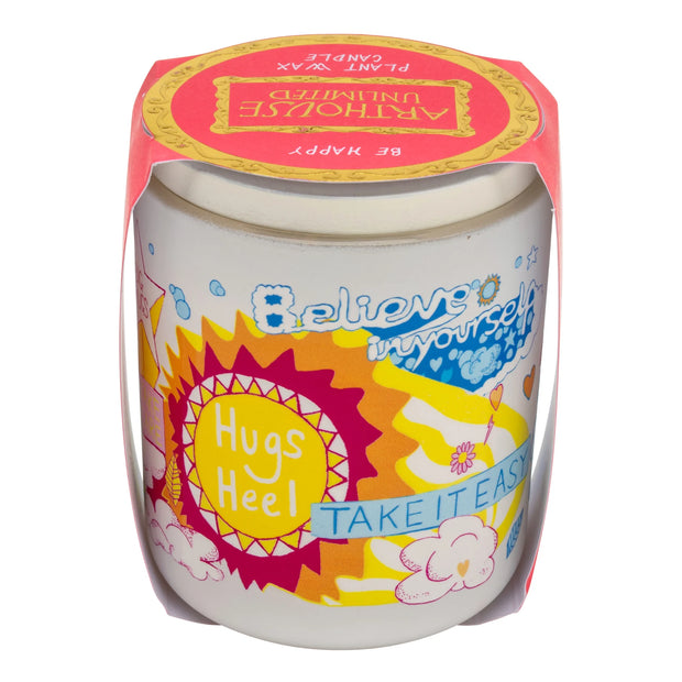 Arthouse Unlimited Plant Wax Candle - Be Happy