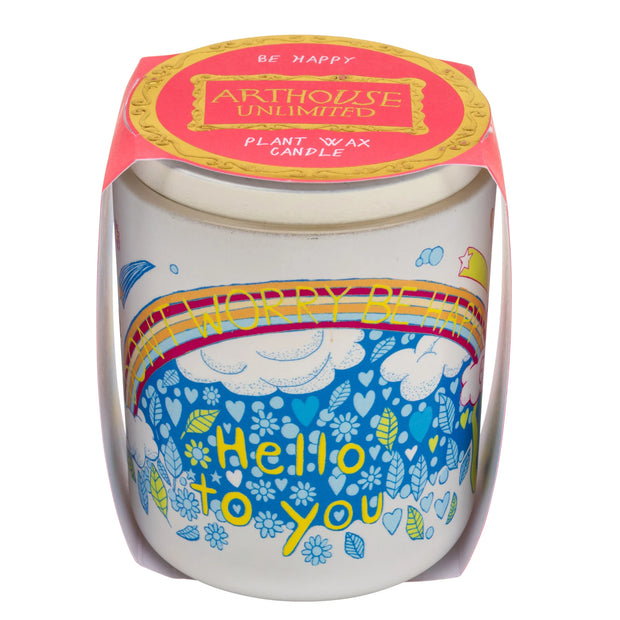 Arthouse Unlimited Plant Wax Candle - Be Happy