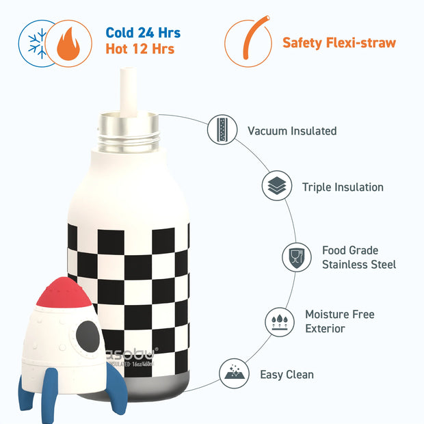 Asobu Bestie Bottle 460ml - Rocket Ship